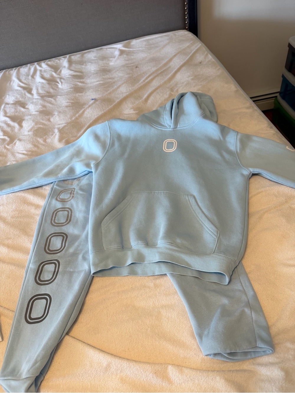 Kids Light Blue Hoodie and Sweatpants Set
